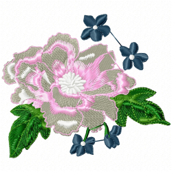 Flowers And Tree Embroidery Design 1